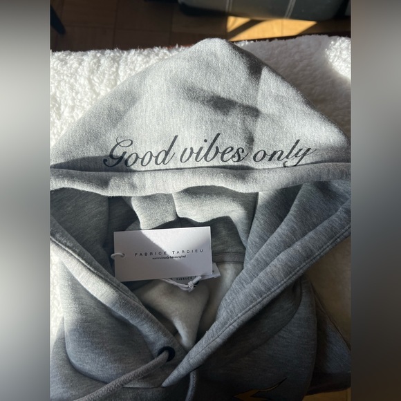 Fabrice Tardieu Good Vibes Star FT Hoodie Grey - Picture 4 of 7